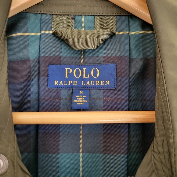 Polo Ralph Lauren Zip Down Combat Green Raincoat Jacket - Picture 3 of 8